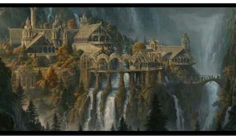 Bruchtal Haus Elronds Auch Rivendell Lotr Art Lord Of The Rings