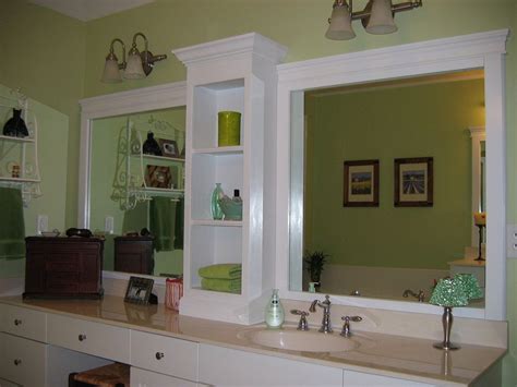 To frame a bathroom mirror, cut pieces of wood trim to fit, paint them and secure them in place with paneling adhesive. Give your large bathroom mirror a whole new look with DIY ...