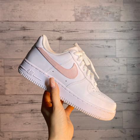 Baby Pink Swoosh Nike Air Force 1 Etsy