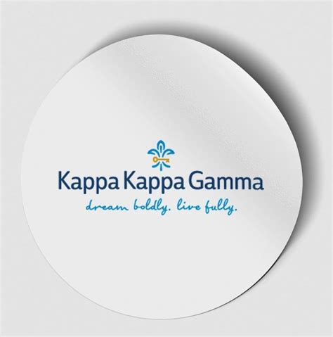 Kappa Kappa Gamma Logo Round Decal Sale 495 Greek Gear®