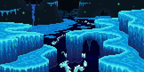 Ice Cave Pixel Art Maker In 2020 Pixel Art Landscape Pixel Art