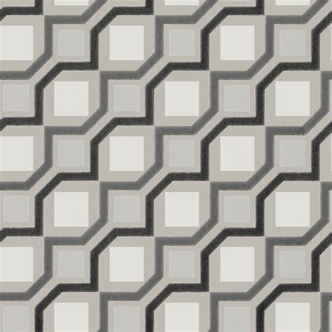 Silver Black Geometric Pattern Wallpaper A51 15p42 Decor City