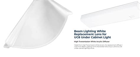 Beam Lighting 24 Curved Under Cabinet Light Cover Replacement White