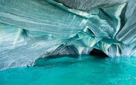 Free Download Hd Wallpaper Blue And White Rock Cave Landscape