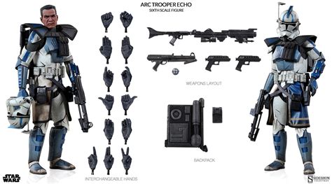 Arc Clone Trooper Echo Phase Ii Armor Sixth Scale Figur Piece Hunter