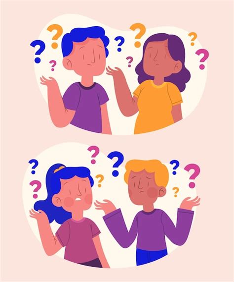 Free Vector Hand Drawn People Asking Questions Illustration