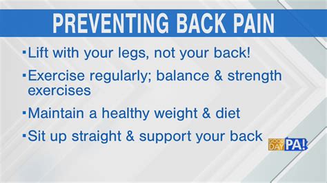 First Aid Friday Preventing Lower Back Pain Abc27