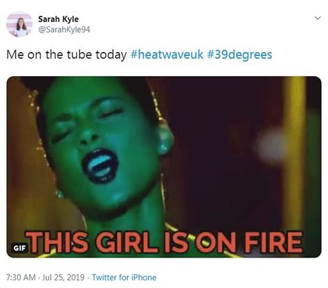 Uk Weather Twitter In Meltdown With Tube Memes Over Temperature In