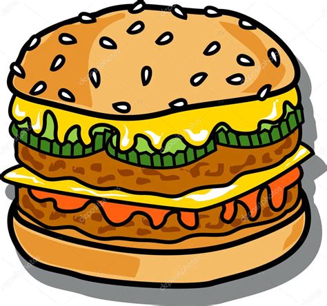 Tasty Double Cheeseburger — Stock Vector © Clipartguy 17827943