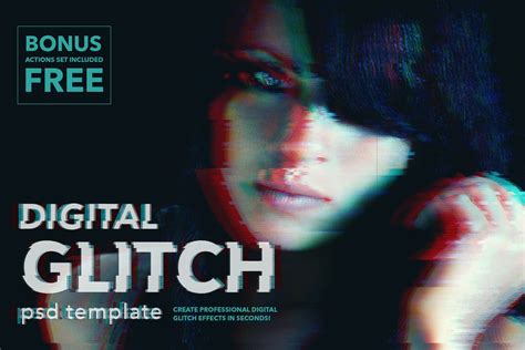 Best Glitch Effect Photoshop Tutorials And Ps Actions Graphic Design