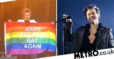 Harry Styles Flies ‘make America Gay Again’ Flag At Philadelphia Gig Metro News