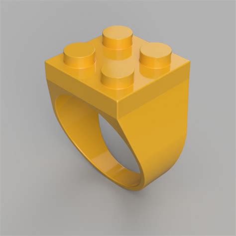 3d Printable Lego Ring By 3dprintedsekir0