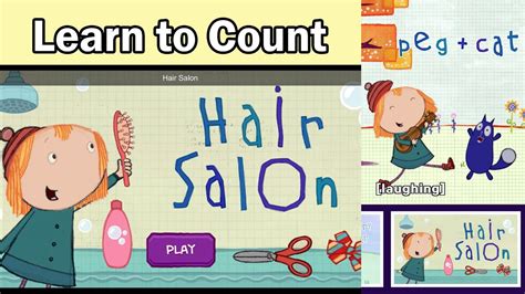 Learn To Count Peg Cat Hair Salon Gameplay Pbs Kids Games Youtube