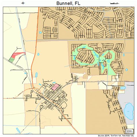 Bunnell Florida Street Map 1209550