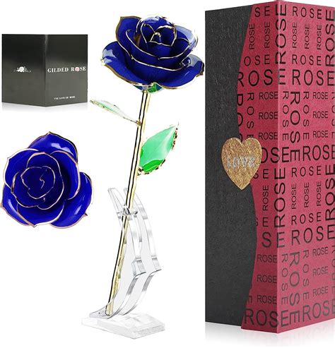 Amazonde Tokmali 24k Gold Roseewige Rose Handgefertigt Konservierte