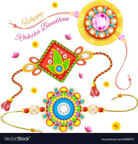 Decorative Rakhi For Raksha Bandhan Royalty Free Vector