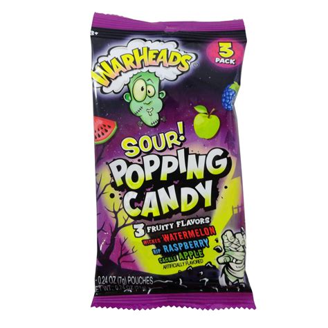 Hilco Warheads Halloween Popping Candy 3 Fruity Flavors 3 024 Ounce