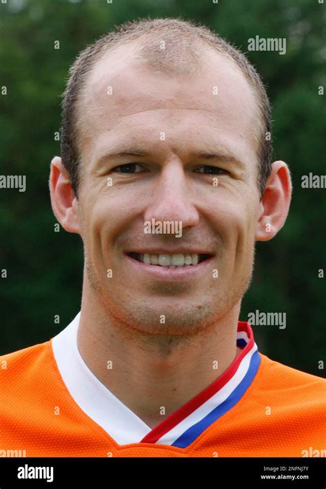 Forward Arjen Robben Of The Dutch Soccer Team Poses During A Photo Shoot Ahead Of Euro 2008 In