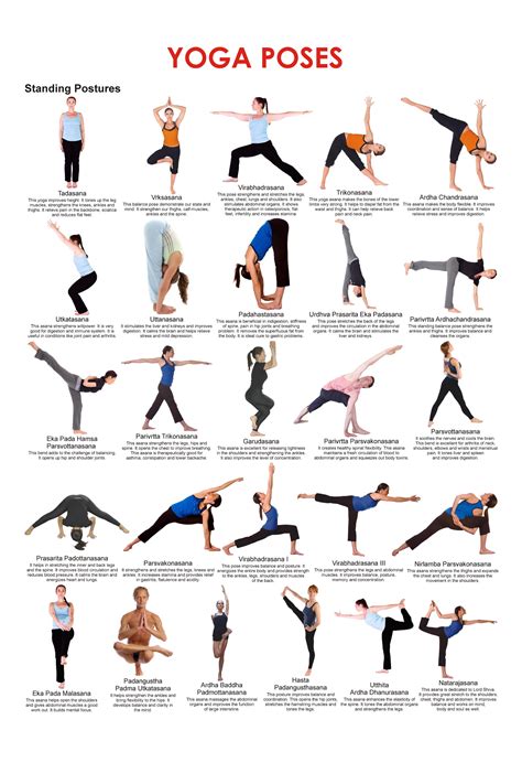 Yoga Poses Chart Yoga Poses Names Yoga Asanas Names