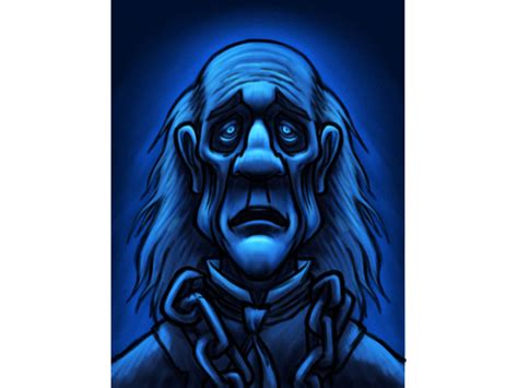 Ghost Of Jacob Marley From A Christmas Carol Cartoon Character By