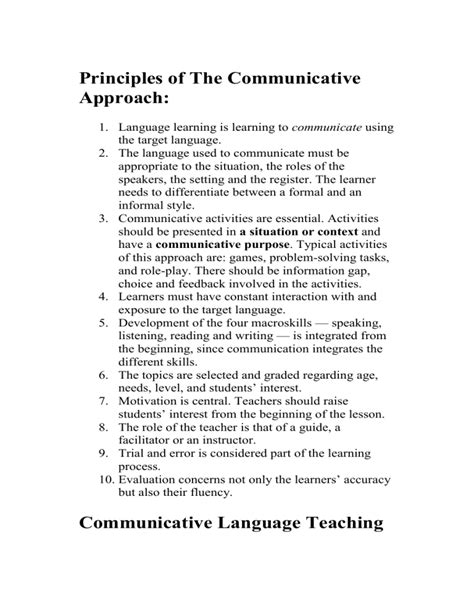 Communicative Language Teaching Writing Activities