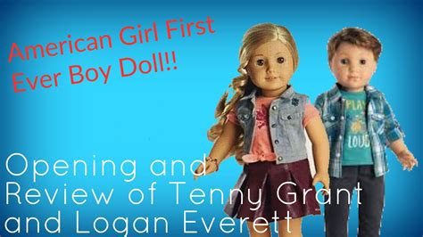 opening and review of the brand new american girl dolls logan everett and tenney grant youtube