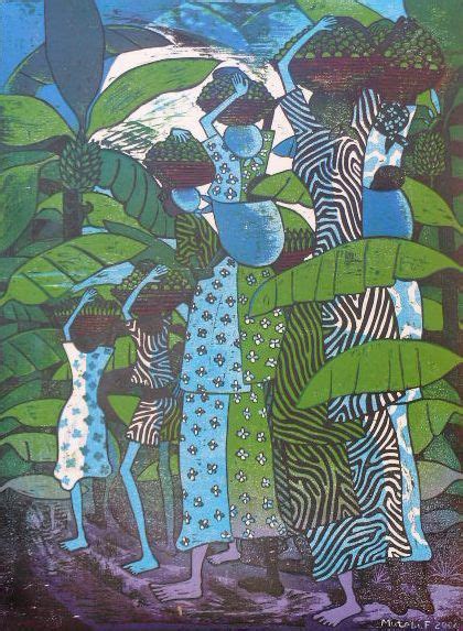Fred Mutebi Art African Artists Woodcut
