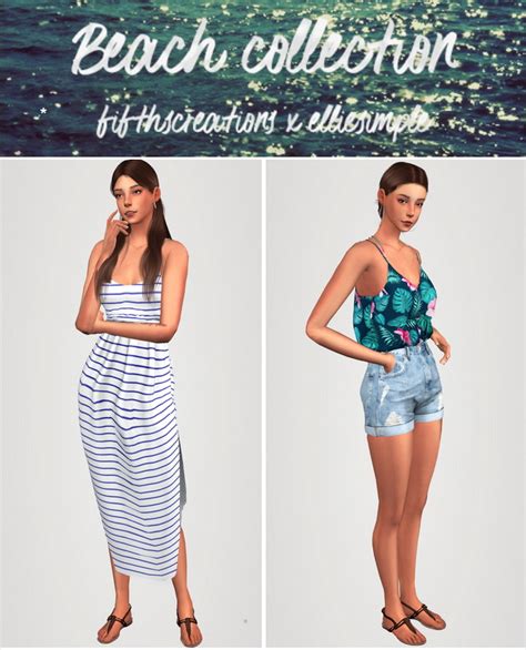 Beach Collection Part 1 At Elliesimple Sims 4 Updates