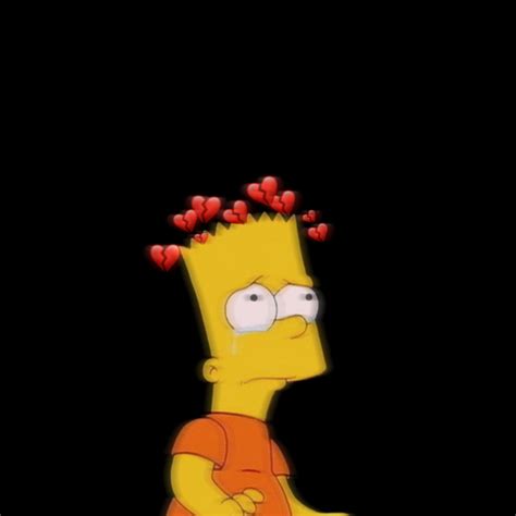Aesthetic Heartbroken Bart Simpson Traurig Traurige Heartbroken Depri