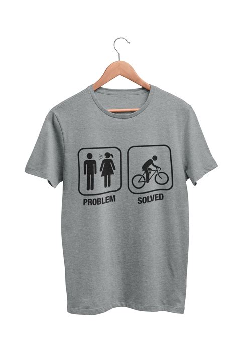 funny cyclist t shirt problem solved with funny nagging wife etsy australia