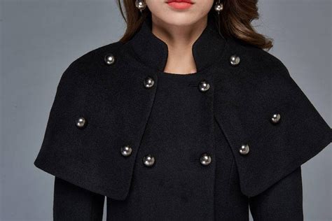 Wool Princess Coat Long Fit Flare Double Breasted Tailored Etsy