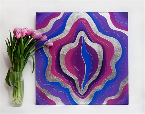 Yoni Energy Vulva Artwork Original Oil Painting By Anna Startseva