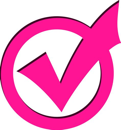 Pink Checkmark Pink Check Mark Emoji Clipart Full Size