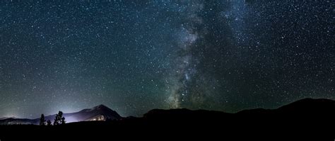 Star Night Sky Milky Way And Mountain Hd 4k Wallpaper And