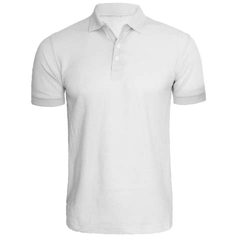 Mens Polo Sport Shirt Jersey T Shirt White White Polo Shirt Plain