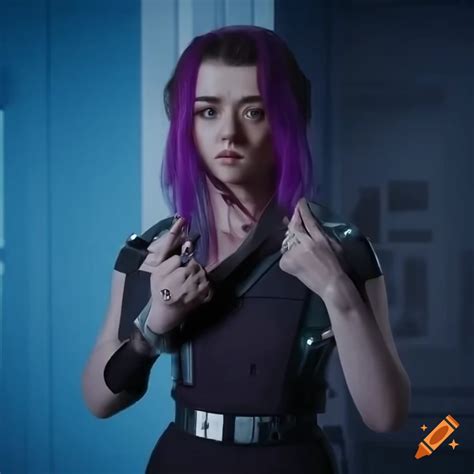 Portrait Of Maisie Williams As A Futuristic Character In A Sci Fi