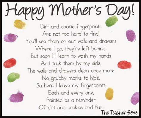 Mother S Day Handprint Poem Mothers Day Poems Happy Mothers Day Poem