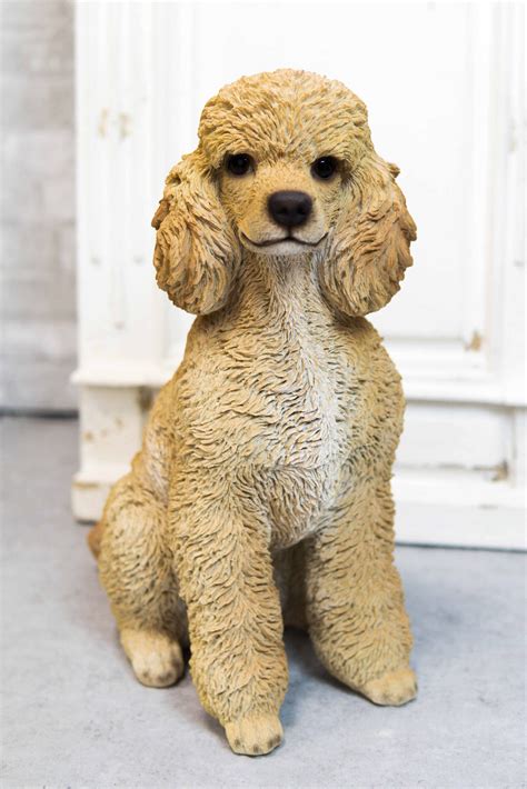 Large Realistic Groomed Brown Poodle Statue 185h Animal Pet Pal