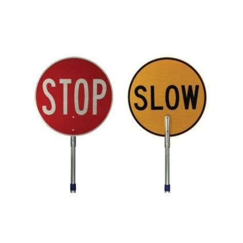 Stopslow Sign Class 1 Reflective Traffic Control Sign Adjustable
