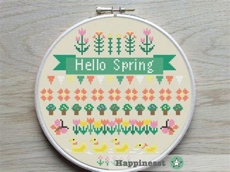 25 Fresh Cross Stitch Patterns For Spring