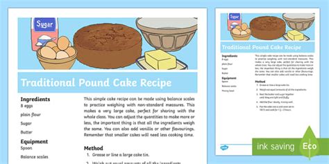Simple Cake Recipe Teacher Made Twinkl