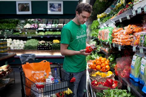 You can shop the aisles of the store right from your phone. Grocery Deliveries in Sharing Economy - The New York Times