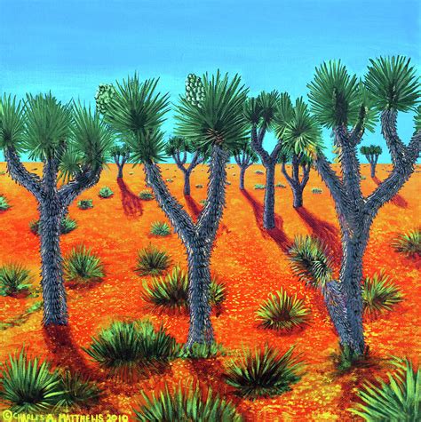 Joshua Trees Painting By Charles And Stacey Matthews