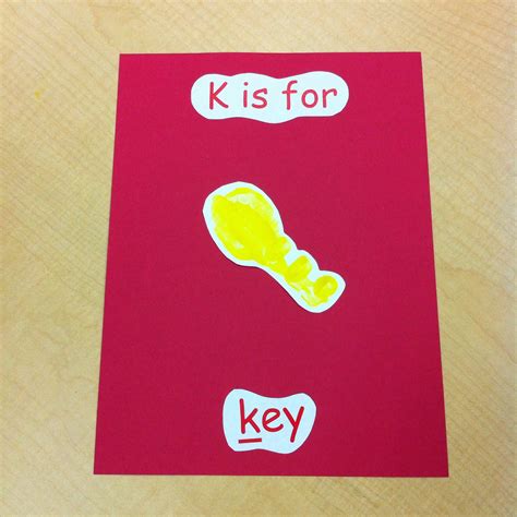 K Is For Key Handprint Pic K Is For Key Letter K Lettering