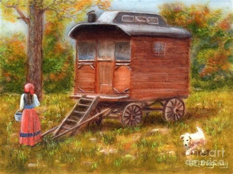 The Gypsy Caravan Painting By Lora Duguay Pixels