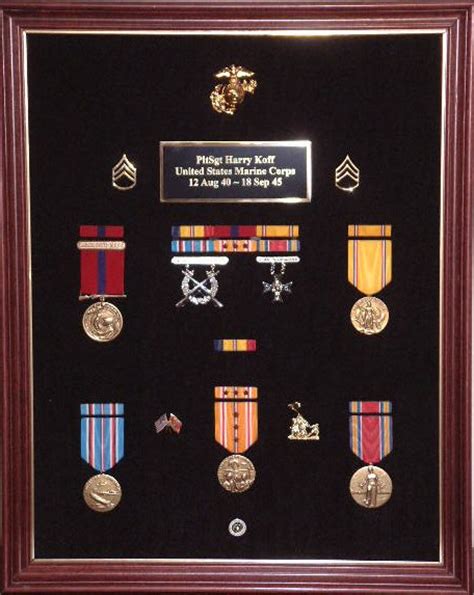 Customized Military Award Displays Precision Medals