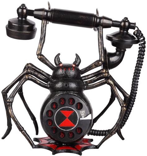 Decorate your living room, bedroom, or bathroom. Spooky Halloween Spider Phone Creepy Haunted House Decor ...