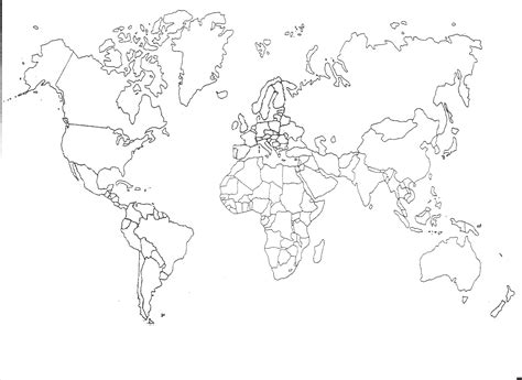 Slepá Mapa Světa Státy Mapa
