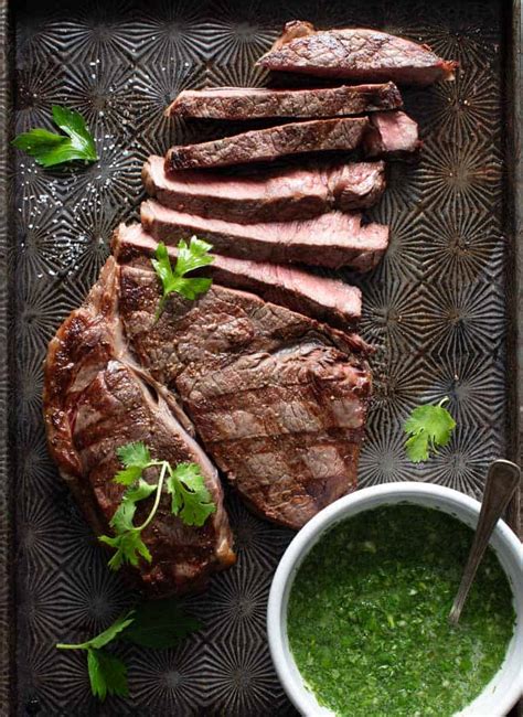 Cooking Beef Sirloin With Chimichurri Sauce From Trader Joe S Morgan Hinglew38