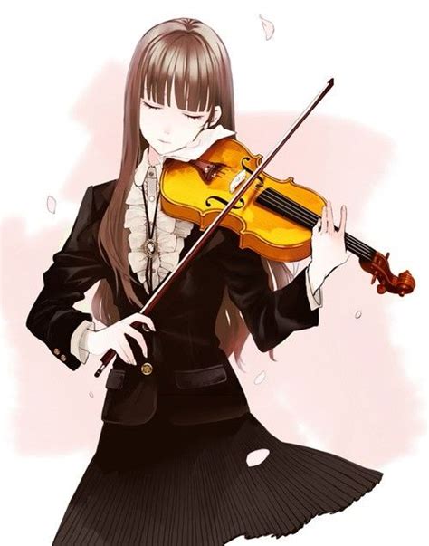 Pin By Valerie Rahel On Original Artwork Anime Music Playing Violin